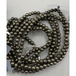 6 mm Gemstone Round Bead Bracelet - 10 pcs pack - Pyrite